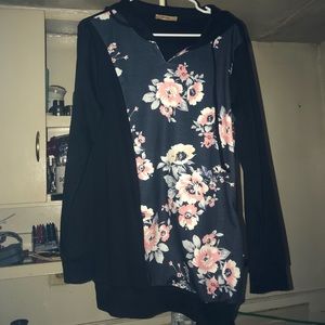 Floral Hoodie Size Large